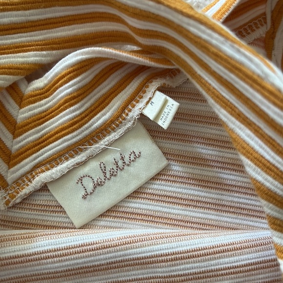 Anthropologie Deletta Striped Yellow Isa Tank Top - Picture 7 of 7